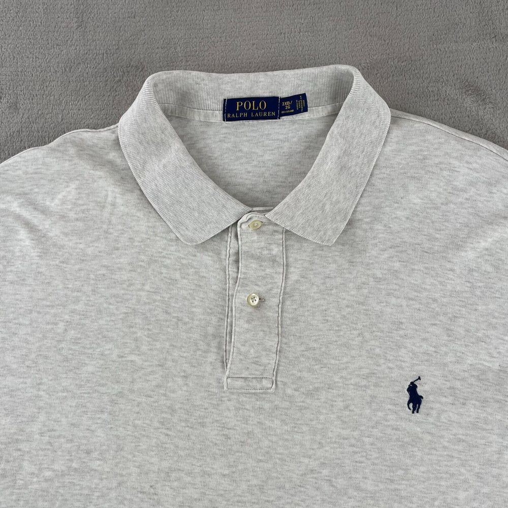 Polo‎ Ralph Lauren Polo Shirt Men Big 2XB Beige Oatmeal Blue Pony Preppy SS NWOT